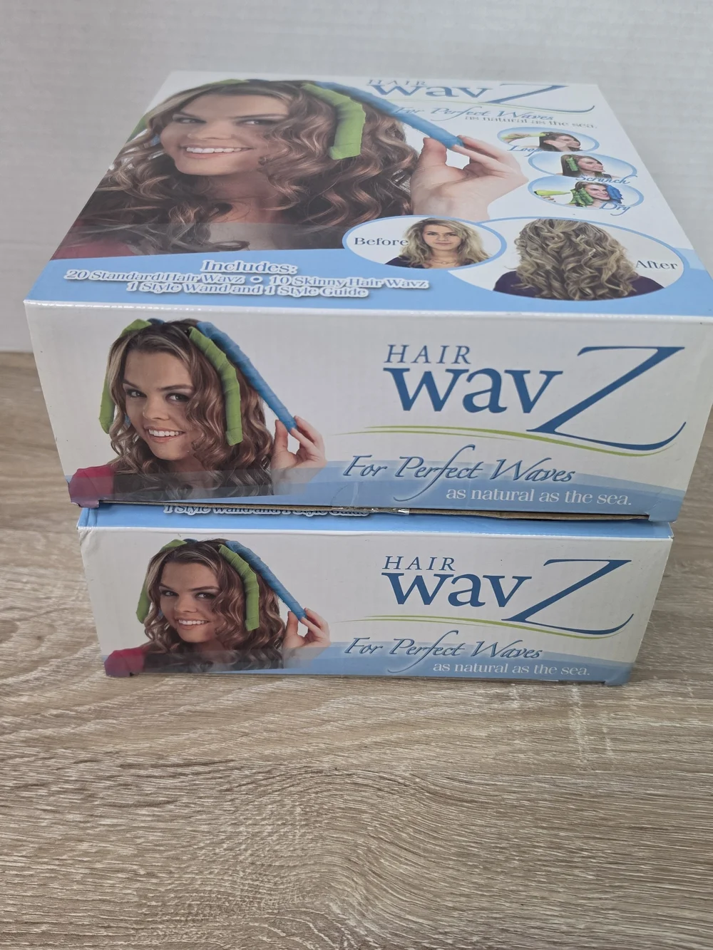 NEW As Seen On TV Hair Wavz Heatless Waves Spiral Curls Styling Kit Lot of 2